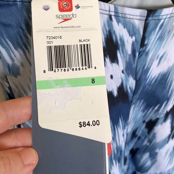 Speedo Shirred Tank One Piece Endurance and Moderate Cut Swimsuit NWT, Size 8 - Picture 5 of 10